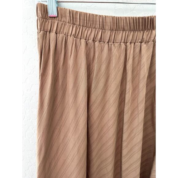 DOWNEAST | Tan Maxi Skirt Neutral A-Line Flowing Rayon Blend | Size Medium - Picture 2 of 5
